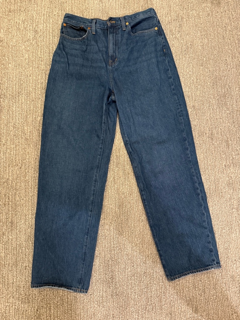 Madewell Baggy Straight Jeans High Rise Medium Wash Size 29 Relaxed Denim